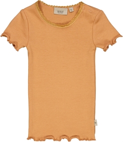 Wheat Rib T-Shirt Lace SS - Sandstone